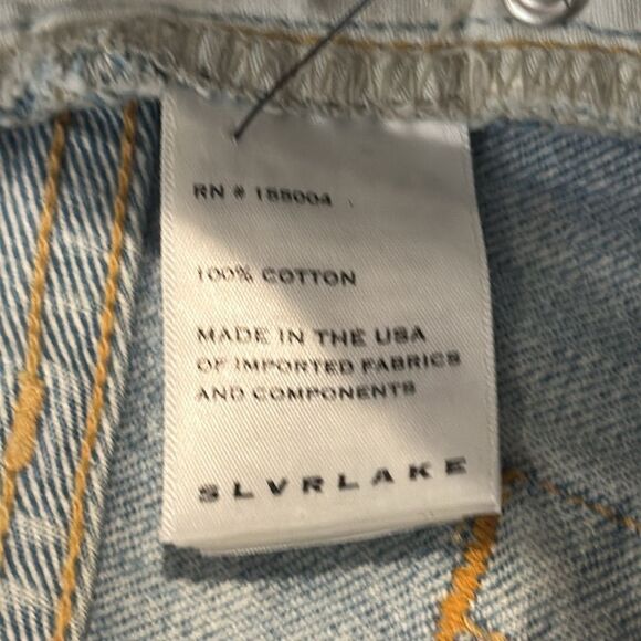 NWT SLVRLAKE Women's Blue Beatnik High-Rise Slim Jeans Size 24 Time Worn Wash - Picture 15 of 16